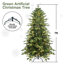 Arbre de Noël avec branches articulées, aiguilles réalistes, lumières pré-enfilées, support robuste pour un assemblage facile et un décor festif-1799097634