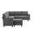 Lyles 107.3" Sectional Sofa With Armrest Black Legs And Moveable Ottoman Seater For 7-109867525