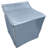 Simplify Zippered Washing Machine Cover Gray Color - Top Load Front Load Compatible | Polyester Ripstop Appliance Protector | Dustproof Laundry Cover