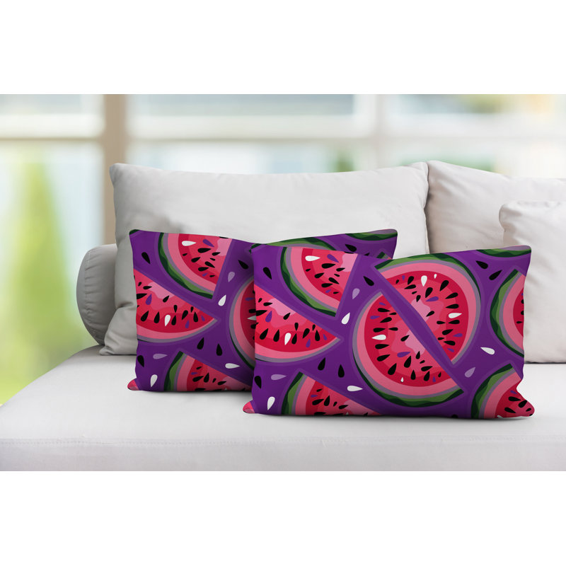 Coussin intérieur / extérieur Watermelon, Mauve