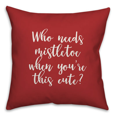  «Who Needs Mistletoe When Youre», ce joli coussin décoratif