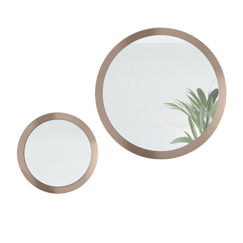 Alajandro Engineered Wood Flat Wall Mirror, Bronze Look