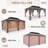 Outdoor Aluminum Frame Hardtop Patio Gazebo-93681574