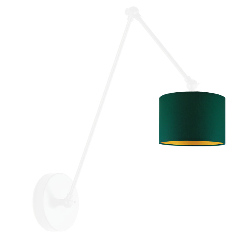 TESNUS GOLD Swing Arm Sconce, Natural, Green/Gold