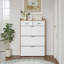 Armoire à chaussures blanche et chêne avec 3 portes et 2 tiroirs, grand espace de rangement | Idée de cadeau-1903736514
