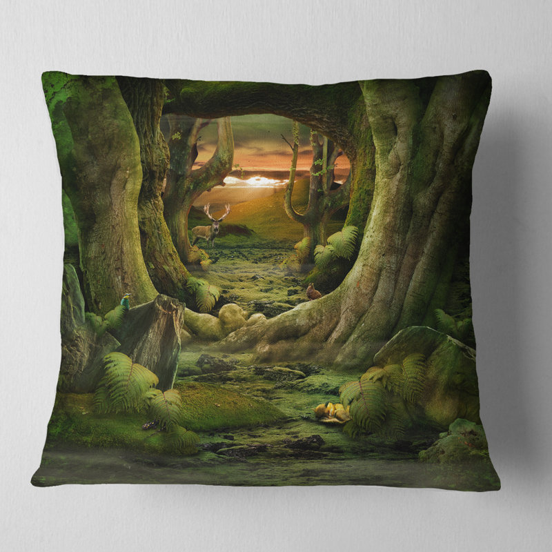 Coussin Green Paradise, Carrée 18 po x 18 po