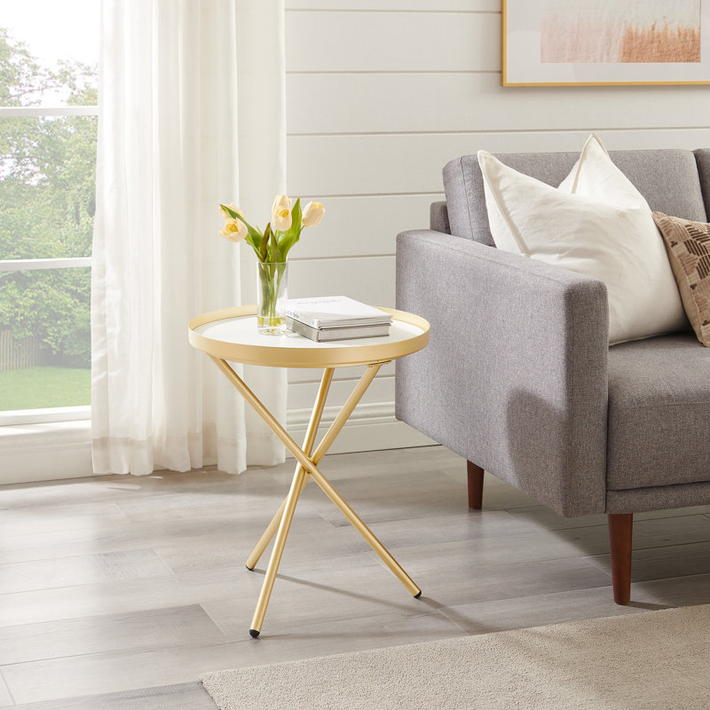 Trebent End Table, Gold