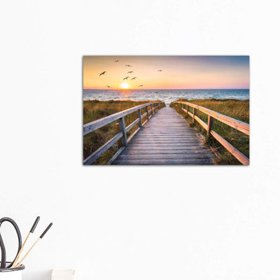 Sunset at the Dune Beach 1 Piece Wall Art