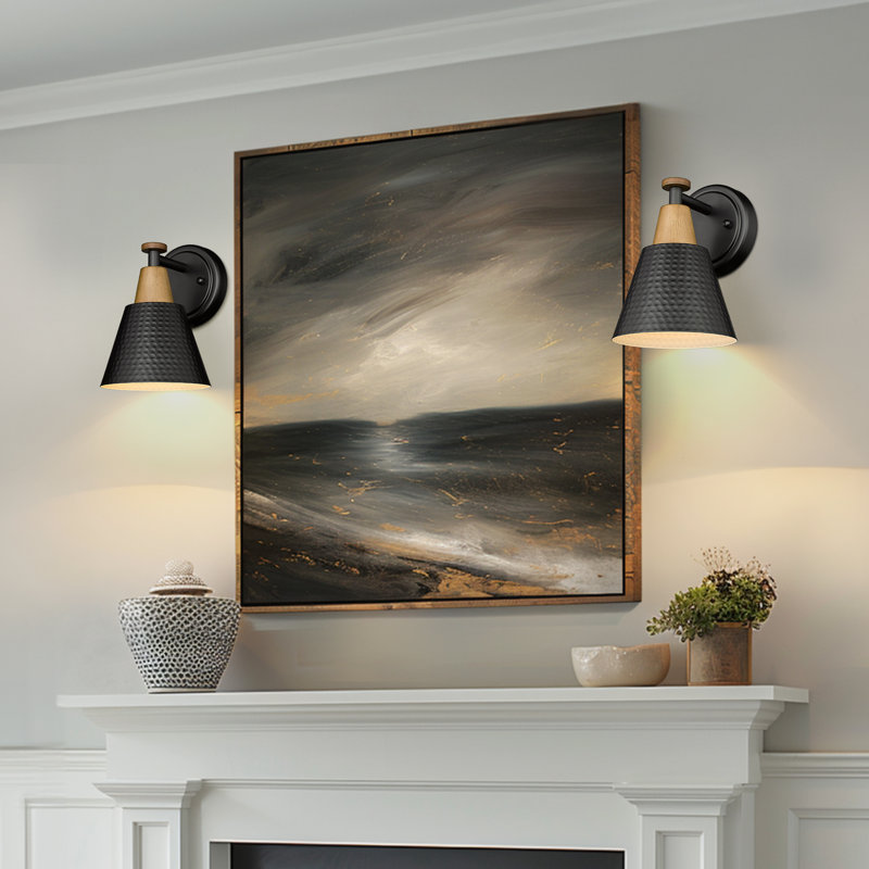 Mudge Armed Sconce, Black