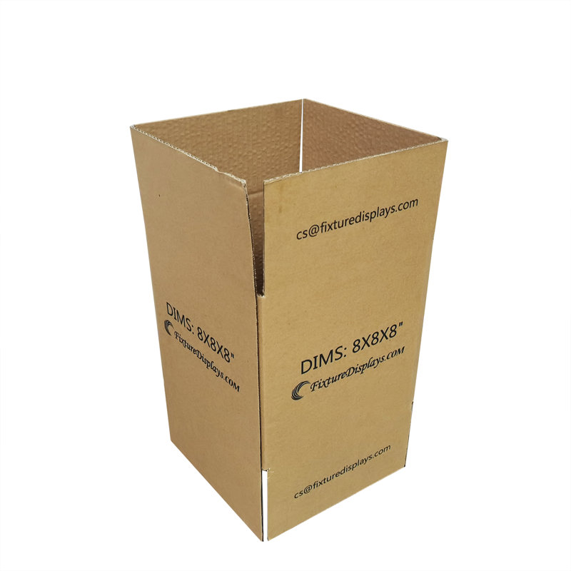 20 Pack 8 X 8 X 8" Printed Shipping Boxes, Singlewall B Flute Cardboard Box For Shipping, Mailing, Packaging And Storage