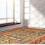 Tapis unique en laine noué à la main rouge nouvel âge pako 10 pi 2 po x 13 pi 9 po New Age
