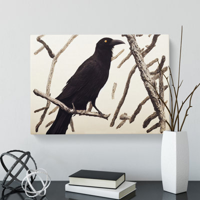 Wondrous Crow Bird - Wrapped Canvas