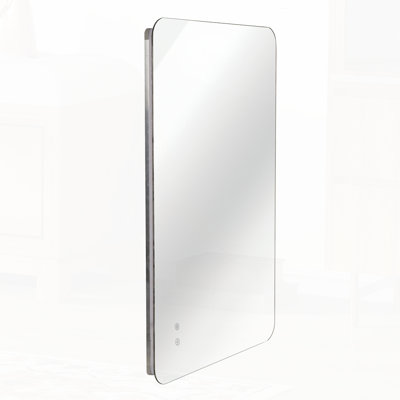 Rectangular Backlit Mirror Bathroom