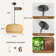 Avag 19.7" Boho Rattan 5 Lights Chandelier(Bulbs Included)