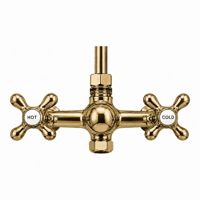 Système de douche 36 po Exposed, Laiton poli non laqué