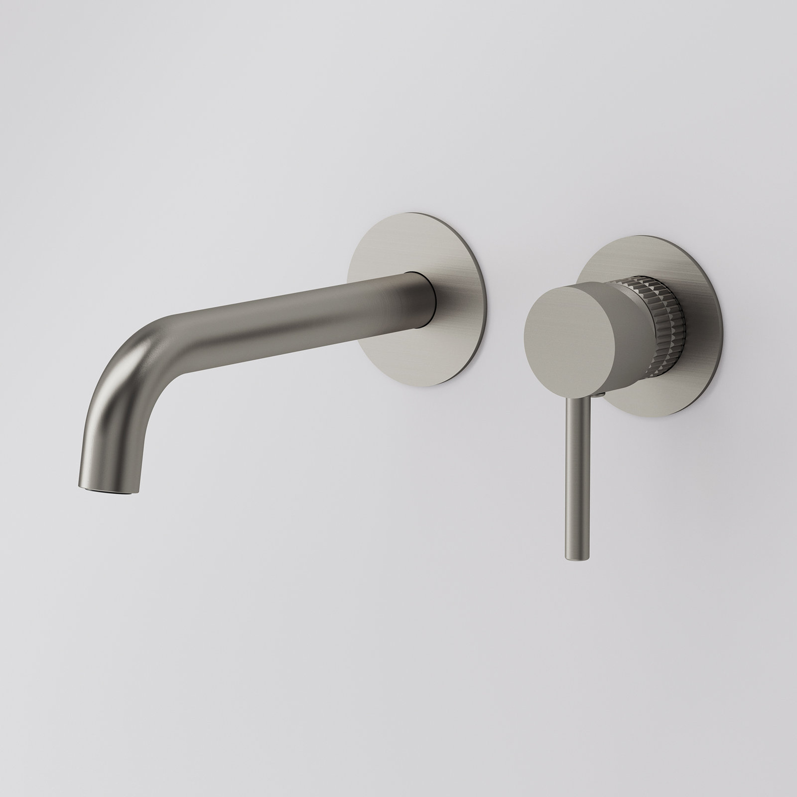 Wall-Mounted Bathroom Faucet with Drain, Brushed Nickel