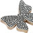 Stylish Butterfly Figurine Crafted from Wood, Glass, and Mango Wood with Intricate Mosaic Design for Elegant Decorative Accent-333485448-333485450