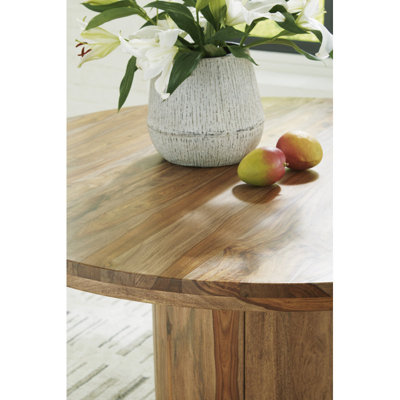 Jozlin Round Solid Wood Base Dining Table