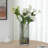 10-Inch Square Frosted Gray Glass Table Vase - A Timeless Centerpiece For Dining Tables, Living Rooms, Bedrooms, Hotel Reception Areas And Conference Rooms, Ideal For Weddings And Special Occassions-102452927-102452928