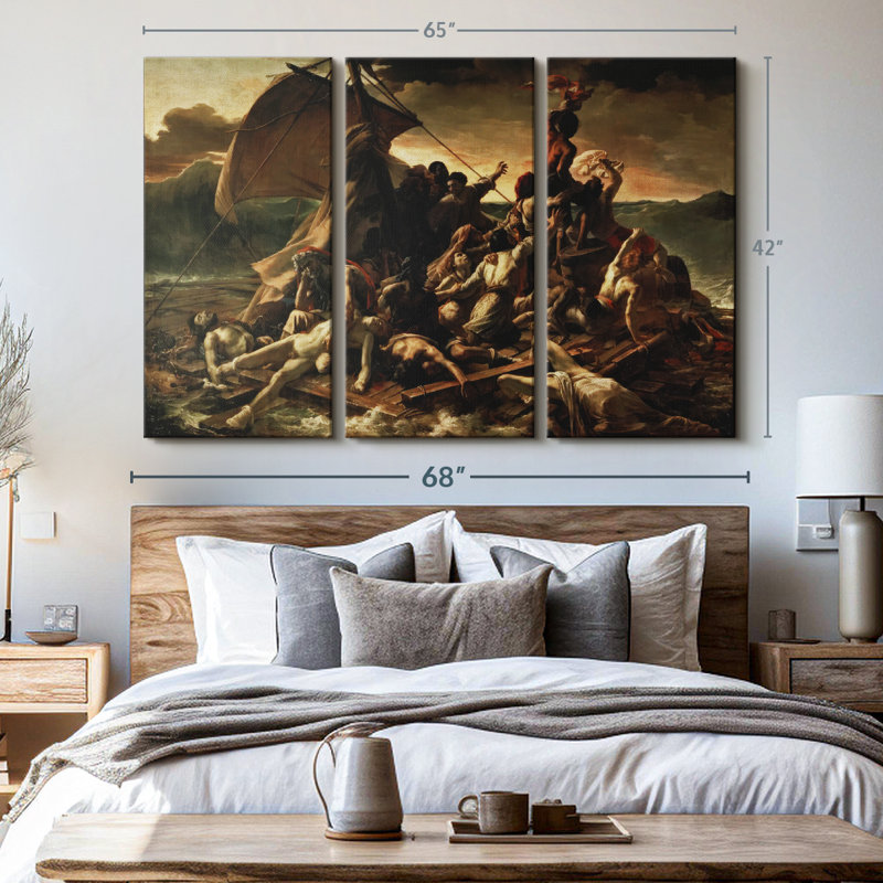 "Le radeau de la méduse" sur toile, H 42 po x l 65 po