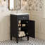 Meuble-lavabo sur pied de 45,7 cm (18 po) avec lavabo simple et dessus en céramique-1590937280