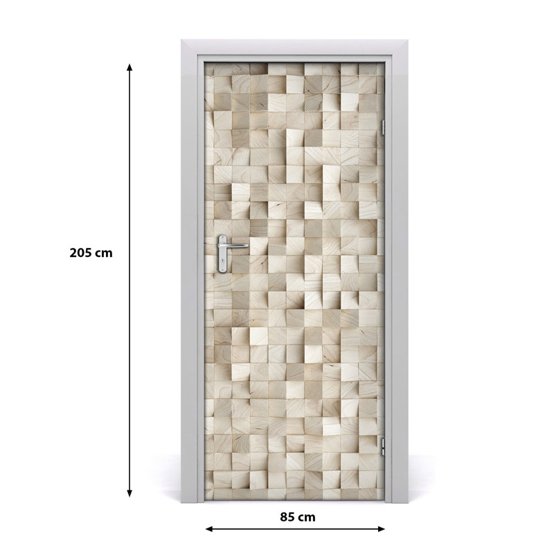 Wood Blocks Door Decal