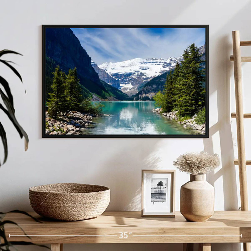 Splendide lac Louise, 25 po x 17 po, Cadre flottant noir
