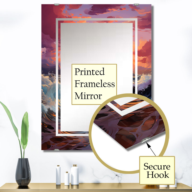 Rowles - Miroir mural coucher de soleil MIR139726, 40 po x 30 po