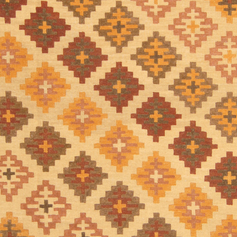 Tapis beige / brun / rouille