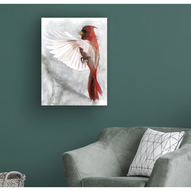 Cardinals II par Stellar Design Studio - peinture sur toile tendue, H 24 po x l 18 po x P 2 po