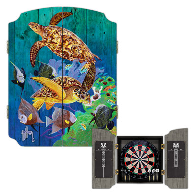 Victory Tailgate Guy Harvey | Bristle Dartboard Cabinet Set