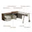 Okeysen L-Shaped Executive Desk with Ample Storage, Modern Large Office Desk with Filing Cabinet & Drawers