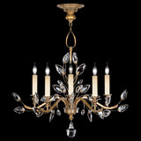 Crystal Laurel 5 - Light Glass Chandelier