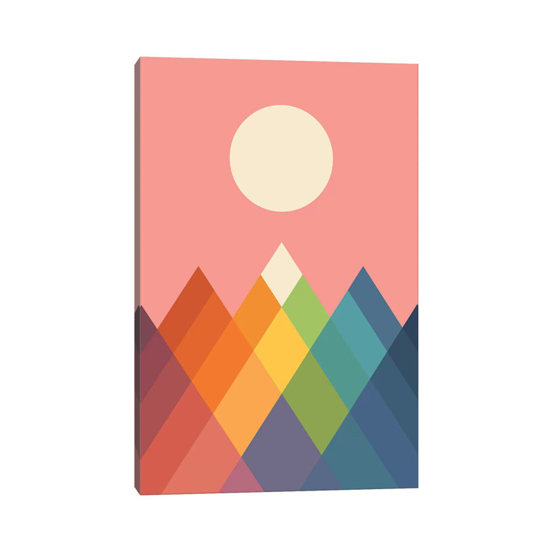 «Rainbow Peak» par Andy Westface - impression d'art graphique, Toile tendue, Pas de tapis, H 18 po x l 12 po x 1,5 po