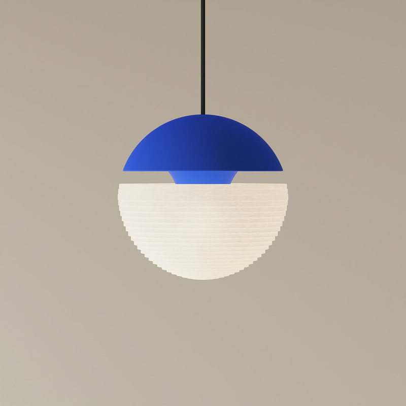 Cora Pendant Light, Cobalt, White