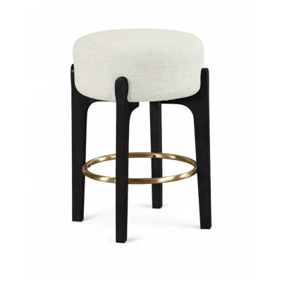 Tabouret de comptoir rembourré en tissu Maud