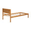Structure de lit plateforme avec tête de lit, support à lattes de bois, aucun sommier requis, simple, chêne