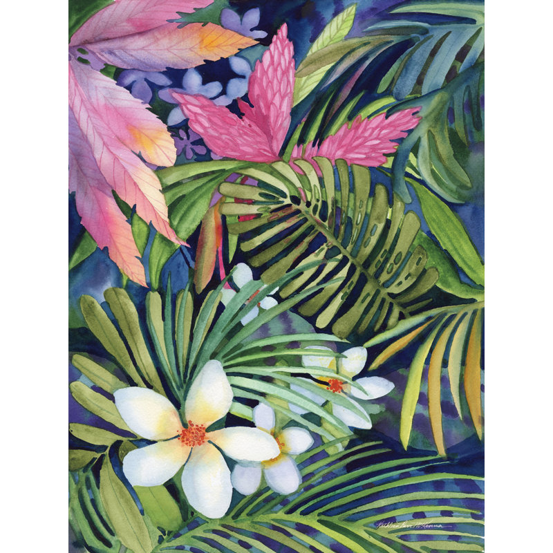«Balanchine Tropical Fun On Canvas» par Kathleen Parr McKenna, reproduction, H 16 po x l 12 po