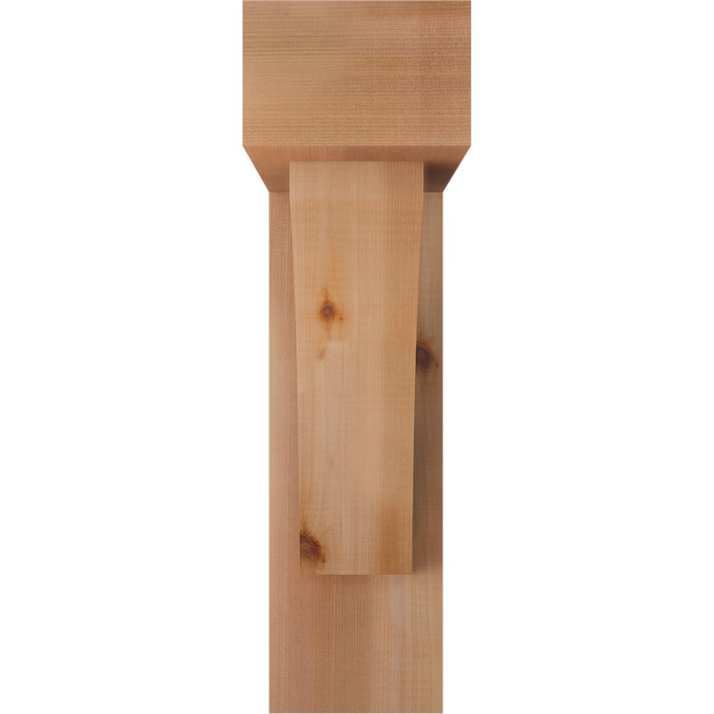 Thorton Block Bracket with Offset Brace, 20 x 20, 5 1/2"W Western Red Cedar (Smooth)