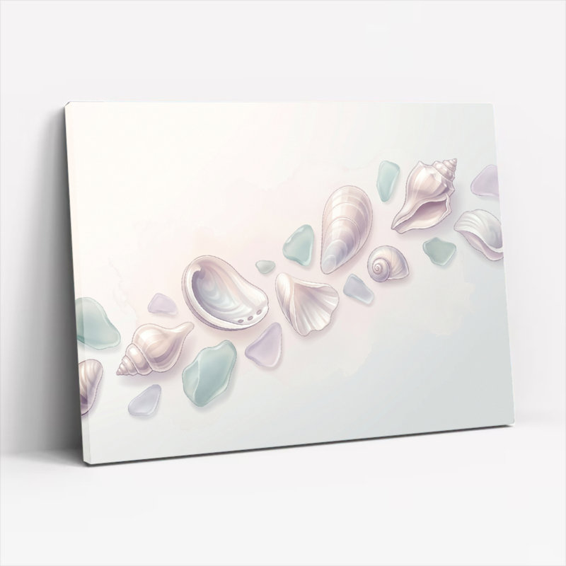«Seashell», reproduction d'art sur toile, ensemble de 1, 18"H x 24"W, Wrapped Canvas