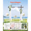 Ensemble de fleurs artificielles pour arche de mariage, fleurs blanches avec voilages (lot de 3) - 2 arrangements floraux, 1 voile, idéal pour la décoration de bouquets de cérémonie et de fond de réception.-116416148-116416151
