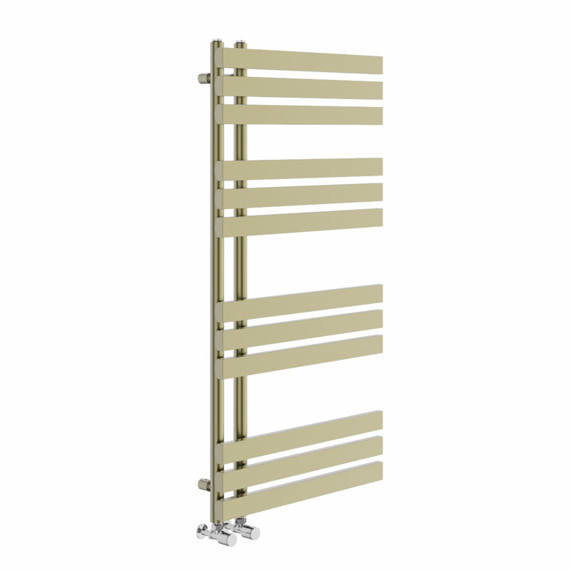 Arulappu Designer Towel Rail Heated Towel Rails, 120cm H x 60cm W, Brushed Brass