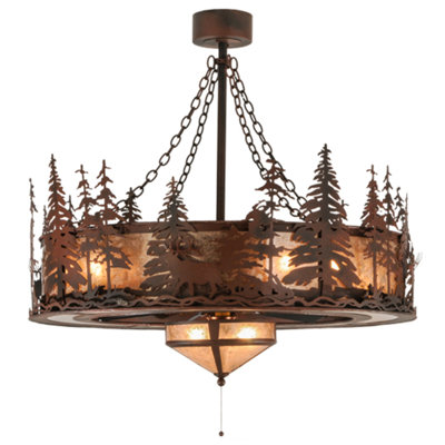 Elk At Dusk Downrod Ceiling Fan