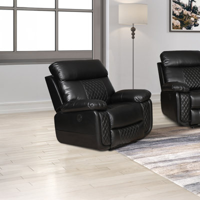 Fauteuil inclinable en cuir Edwood