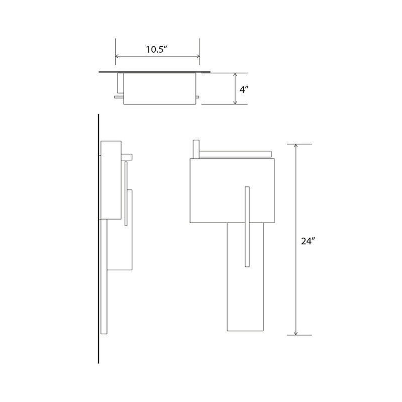 Oris 1 - Light LED Flush Mounted Sconce, 2700K, Brushed Aluminum/Dark Stained Walnut, Oiled Walnut