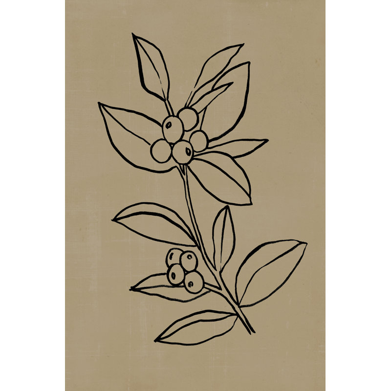 Winter Sprig I - Wrapped Canvas Painting, 30cm H x 20cm W x 3.8cm D