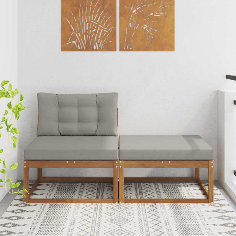 158cm Wide Patio Sectional, Grey