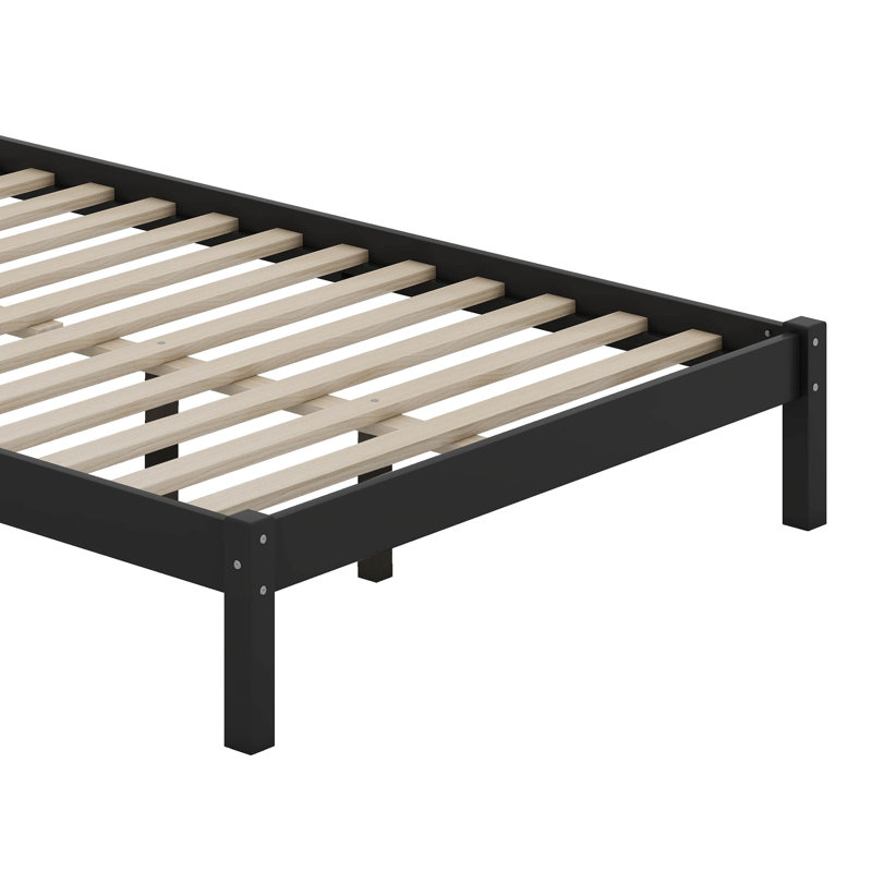 Lit à panneau Aloka, H 35 po x l 57,3 po x L 78,9 po, Noir