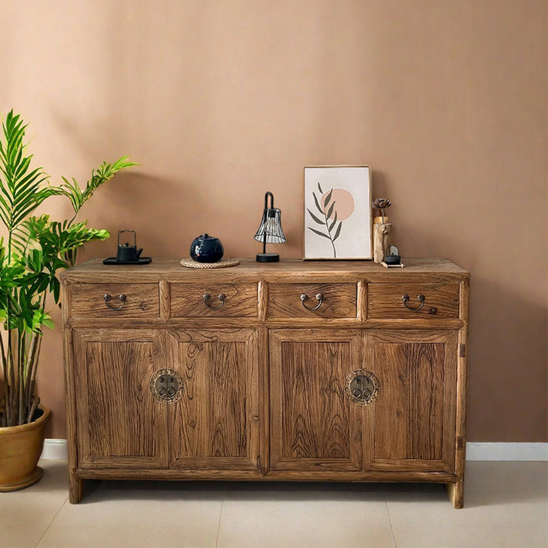 Nouveau meuble d'entrée de style chinois, H 35,4 po x l 55,1 po x P 15,7 po