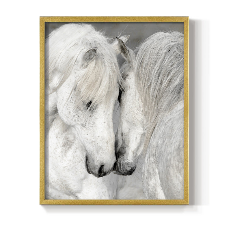 Affection II Framed Print - Solid Wood, Gold Single Picture Framed, 14" H x 11" W